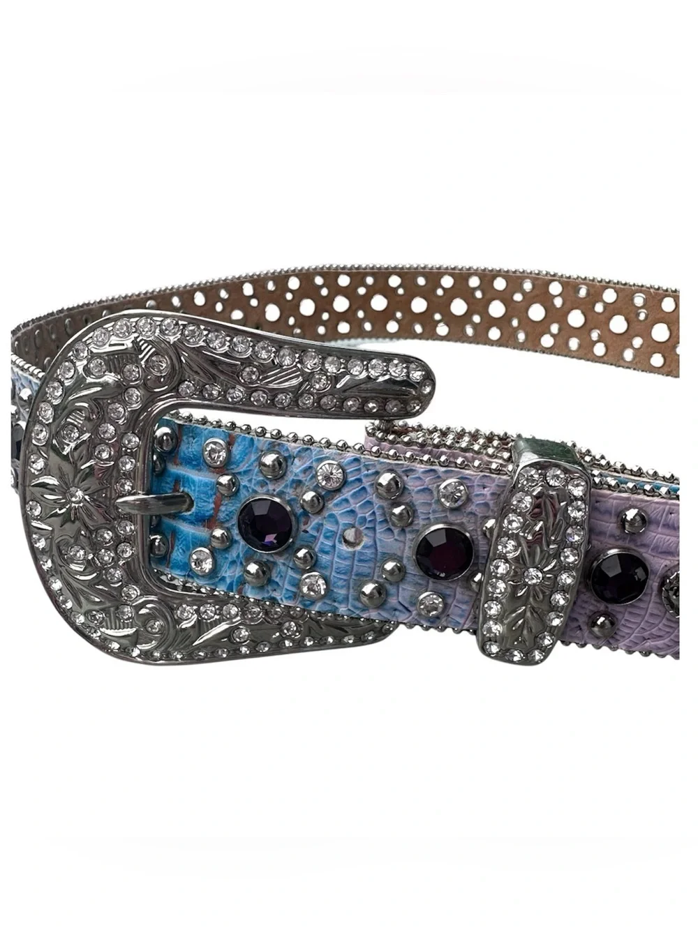 Atlas Rhinestone Western Belt Cowgirl Glam Bling Crystal Studded Statement Belt
